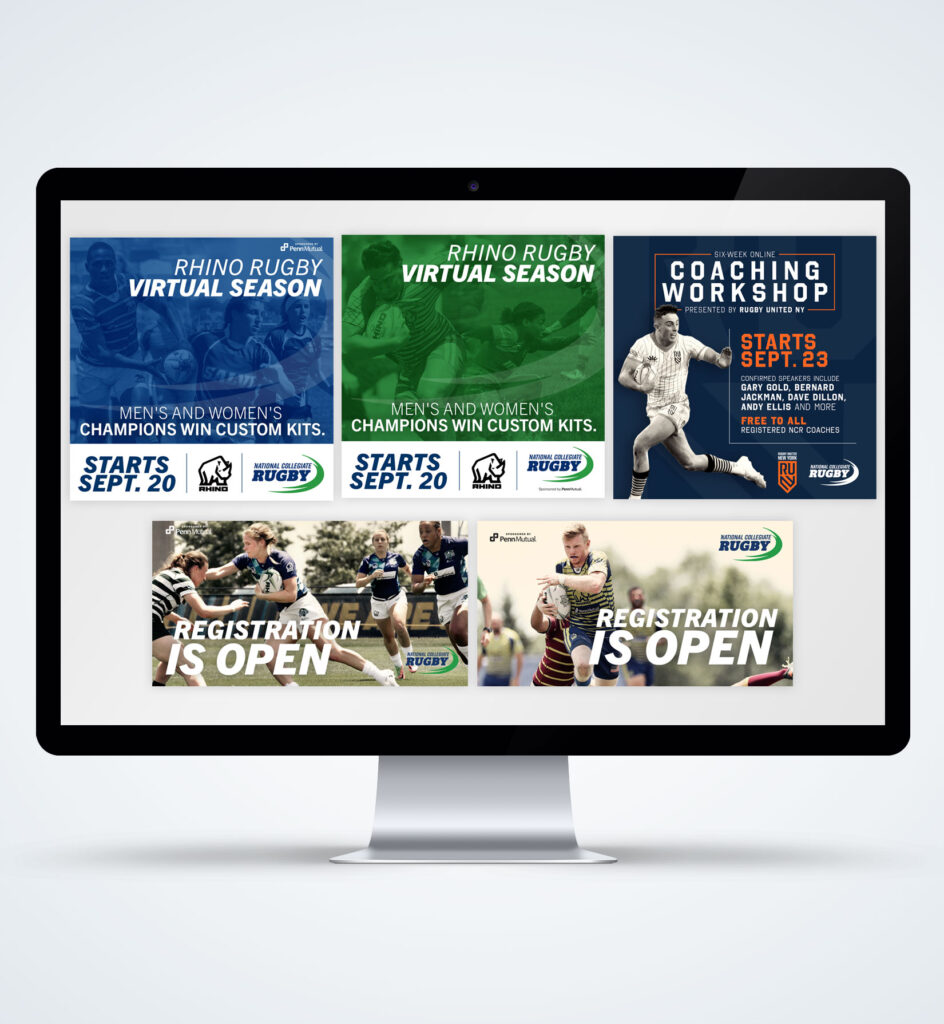 National Collegiate Rugby Social Campaign Miche Ratto Art Direction